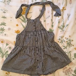 Free People gingham halter top
